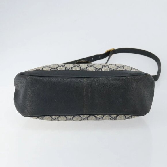 GUCCI GG Supreme Sherry Line Shoulder Bag PVC Navy Gold 116 02 076 Auth 146977 - Picture 7 of 16